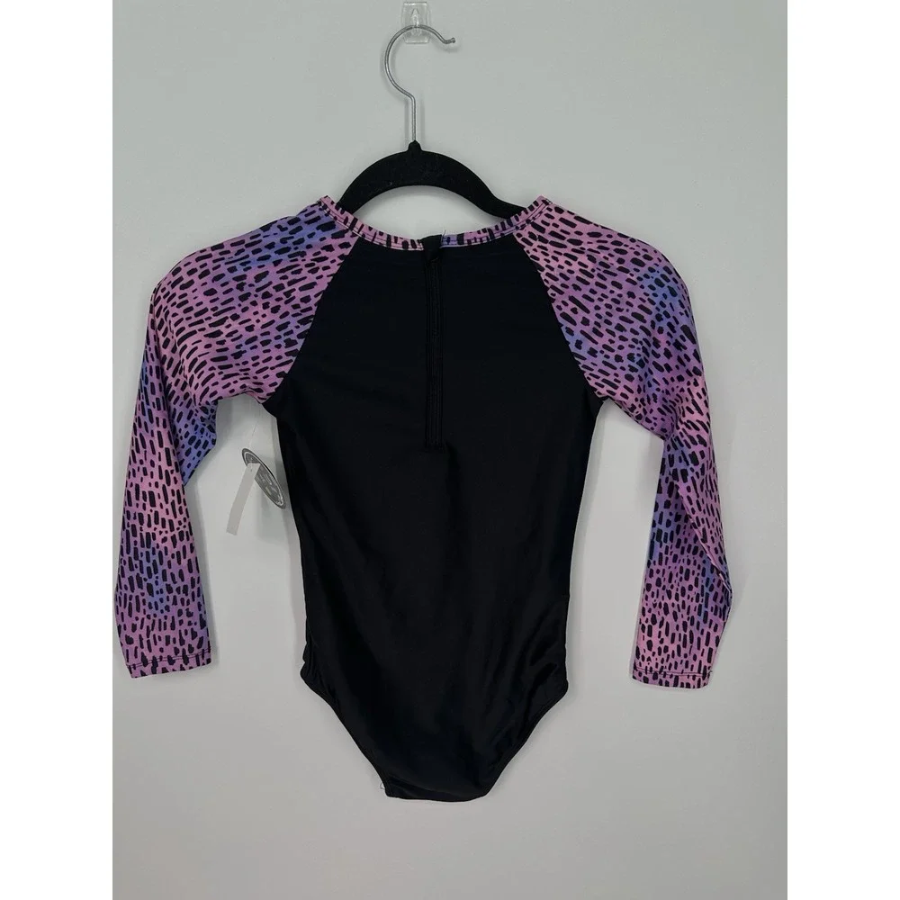 Maui and Sons Girls Swimsuit Size 7/8 M Long Sleeve One Piece NWT 0292